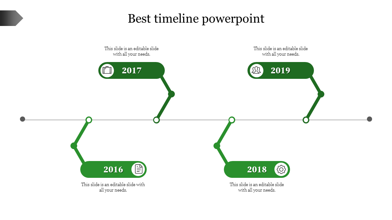 The Best Timeline PowerPoint Template Presentation Diagram