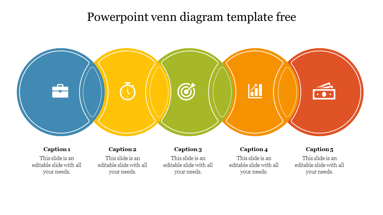 Customized PowerPoint Venn Diagram Template Free Download