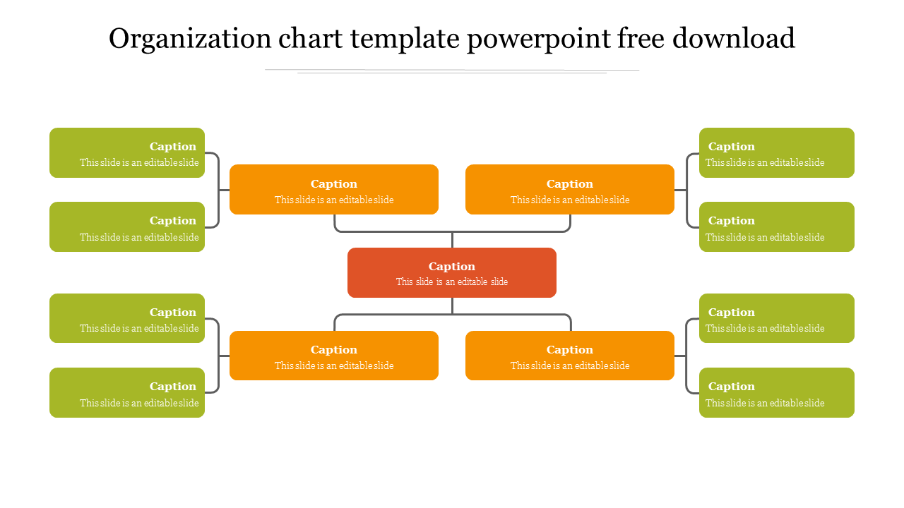 Best Organization Chart Template PowerPoint Free Download