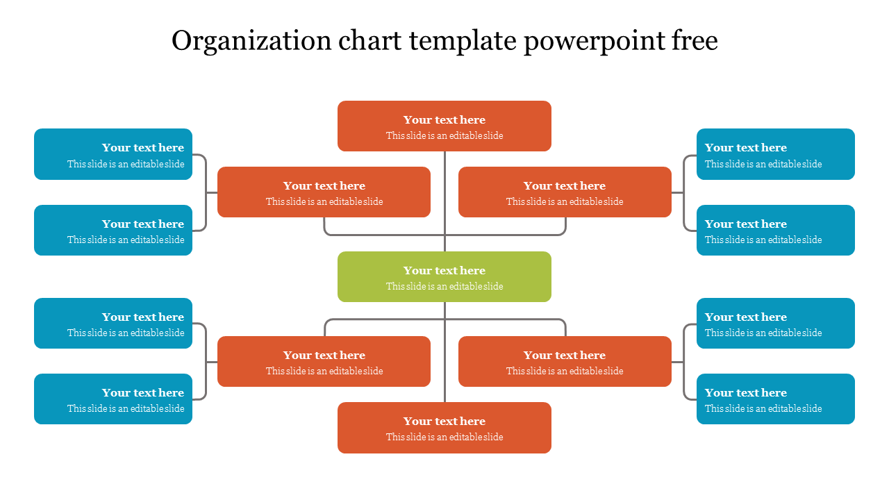 Creative Organization Chart Template PowerPoint Free