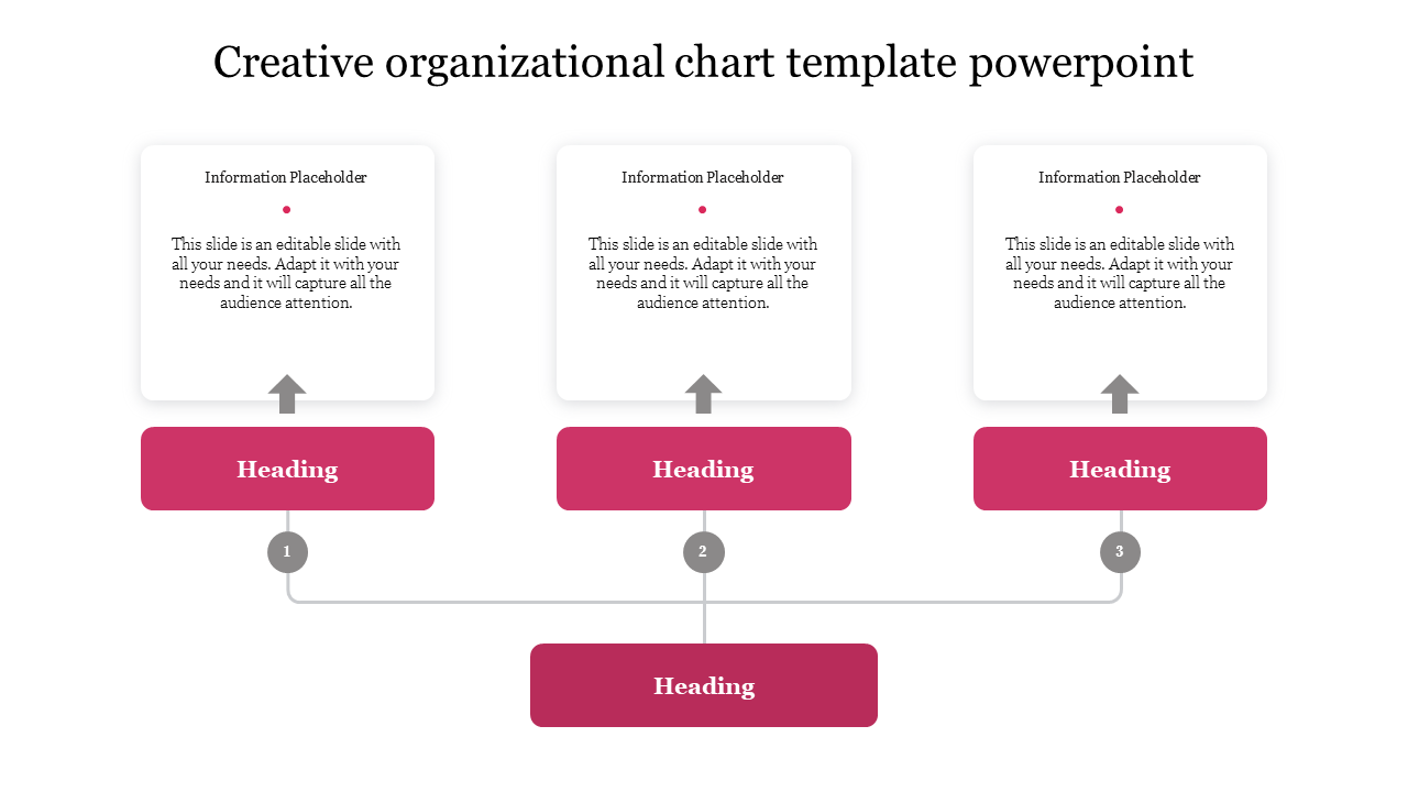 Creative Organizational Chart Template PowerPoint Slide