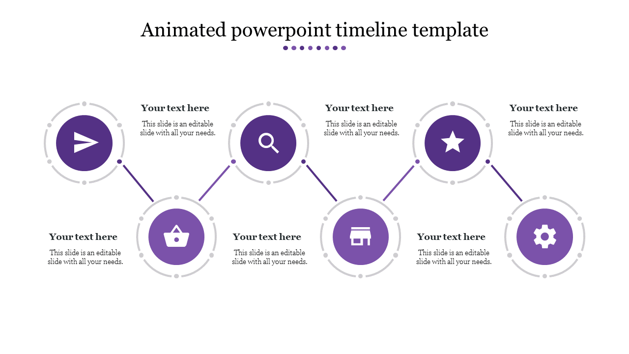 Get Animated PowerPoint Timeline Template Slide Presentation