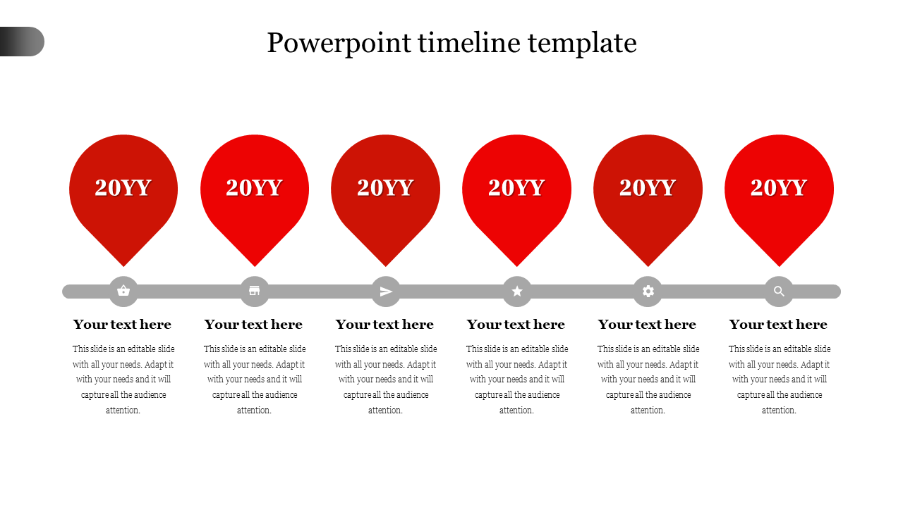 Effective PowerPoint Timeline Template Presentation 6-Node