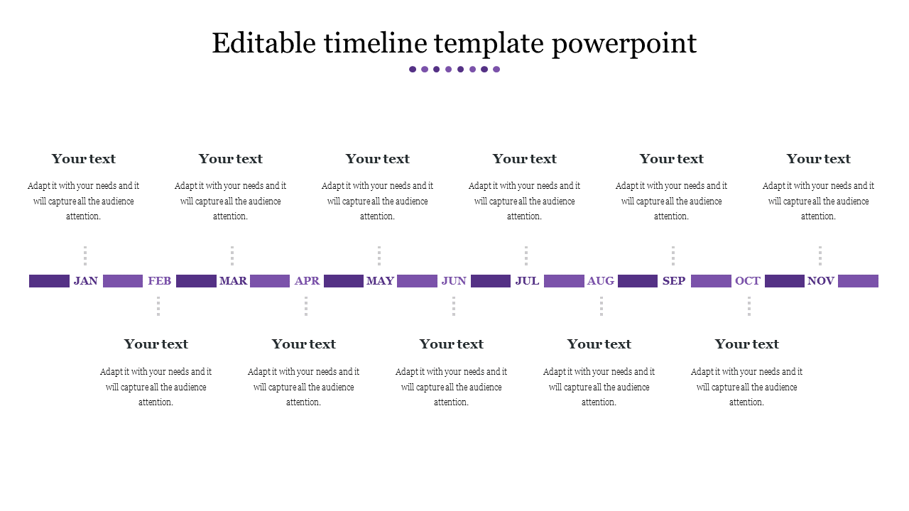 Editable Timeline Template PowerPoint Presentation