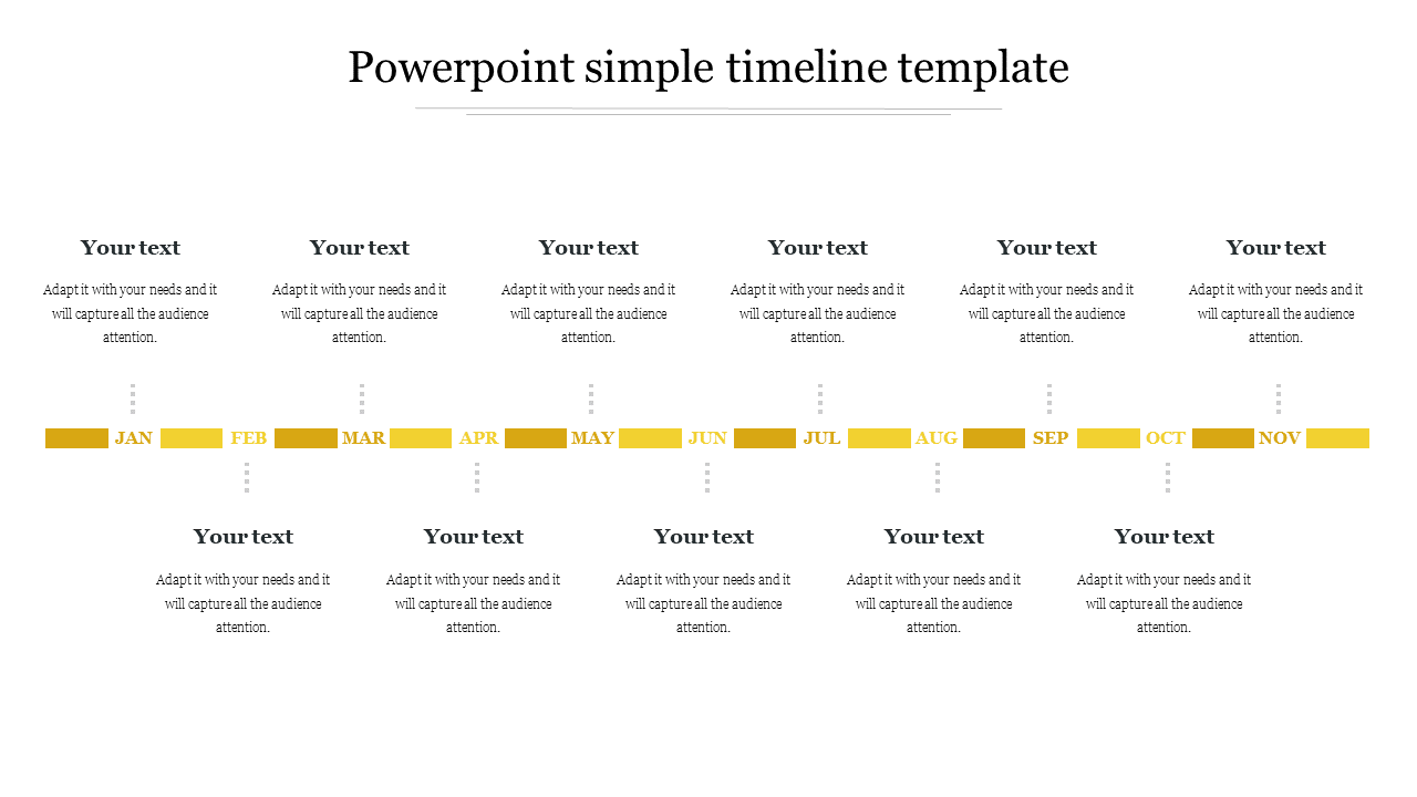 Download Unlimited PowerPoint Simple Timeline Template