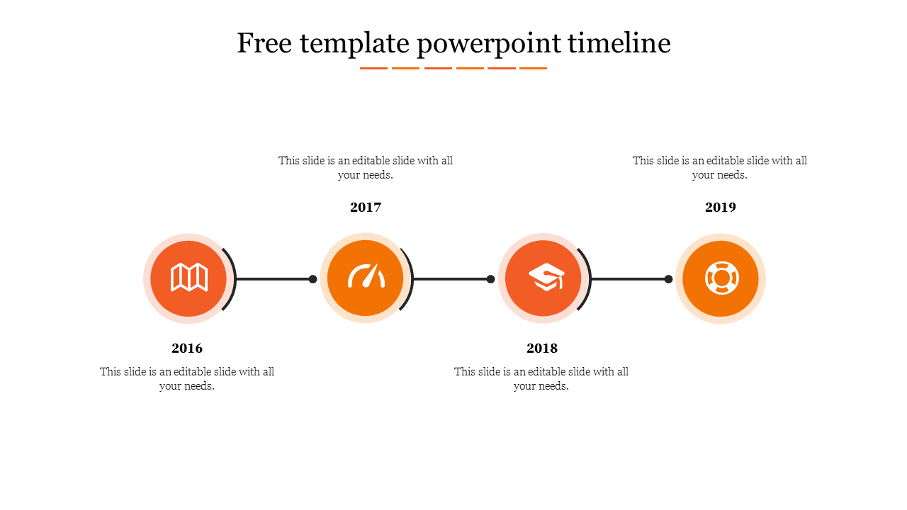 Get Free Template PowerPoint Timeline Slide Design