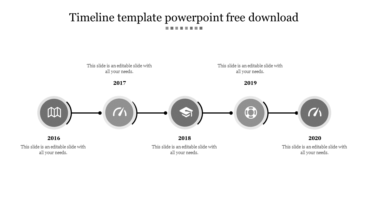 Best Timeline Template PowerPoint Free Download Presentation