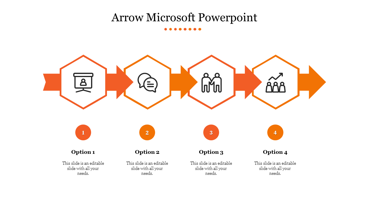 Most Powerful Arrow Microsoft PowerPoint Presentation