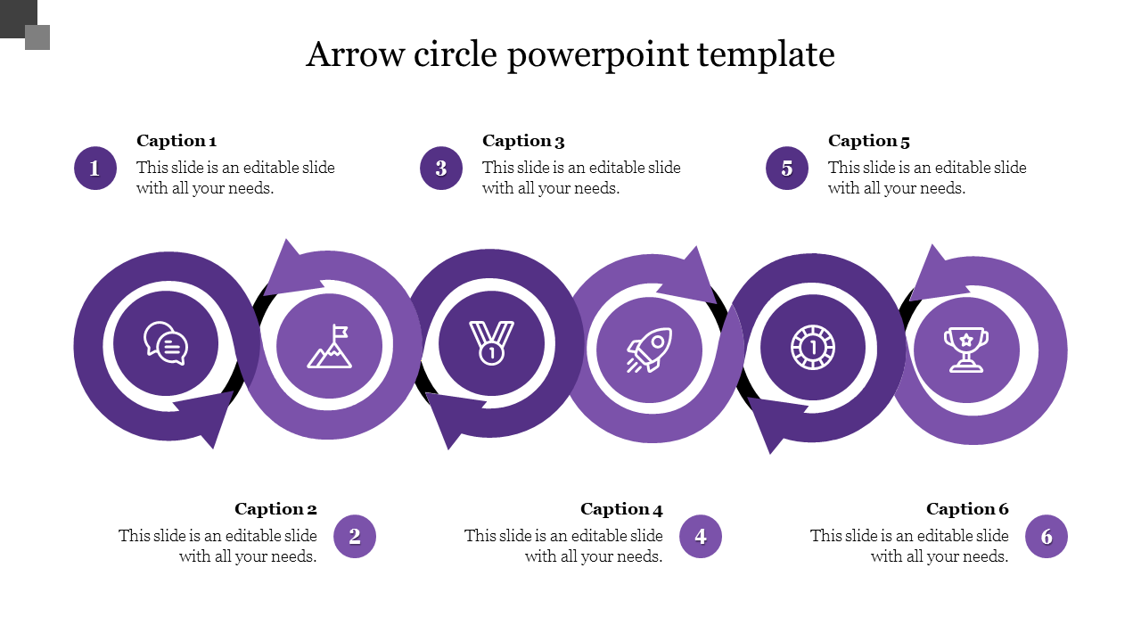 The Best Arrow Circle PowerPoint Template Presentation