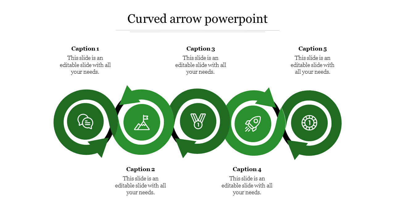 Download Unlimited Curved Arrow PowerPoint Slide Templates