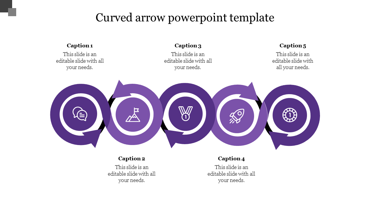 Get Curved Arrow PowerPoint Template Slide Presentation