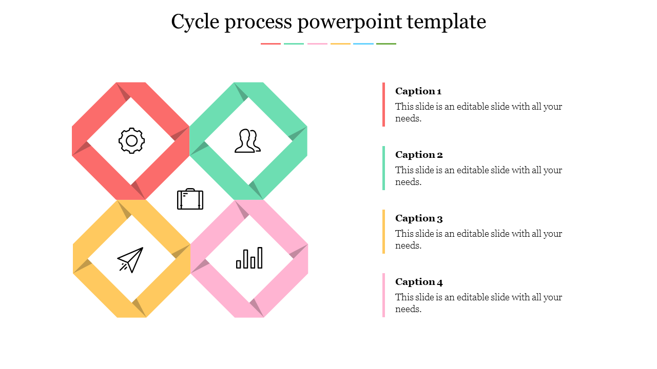 Shop Now Cycle Process PowerPoint Template Designs