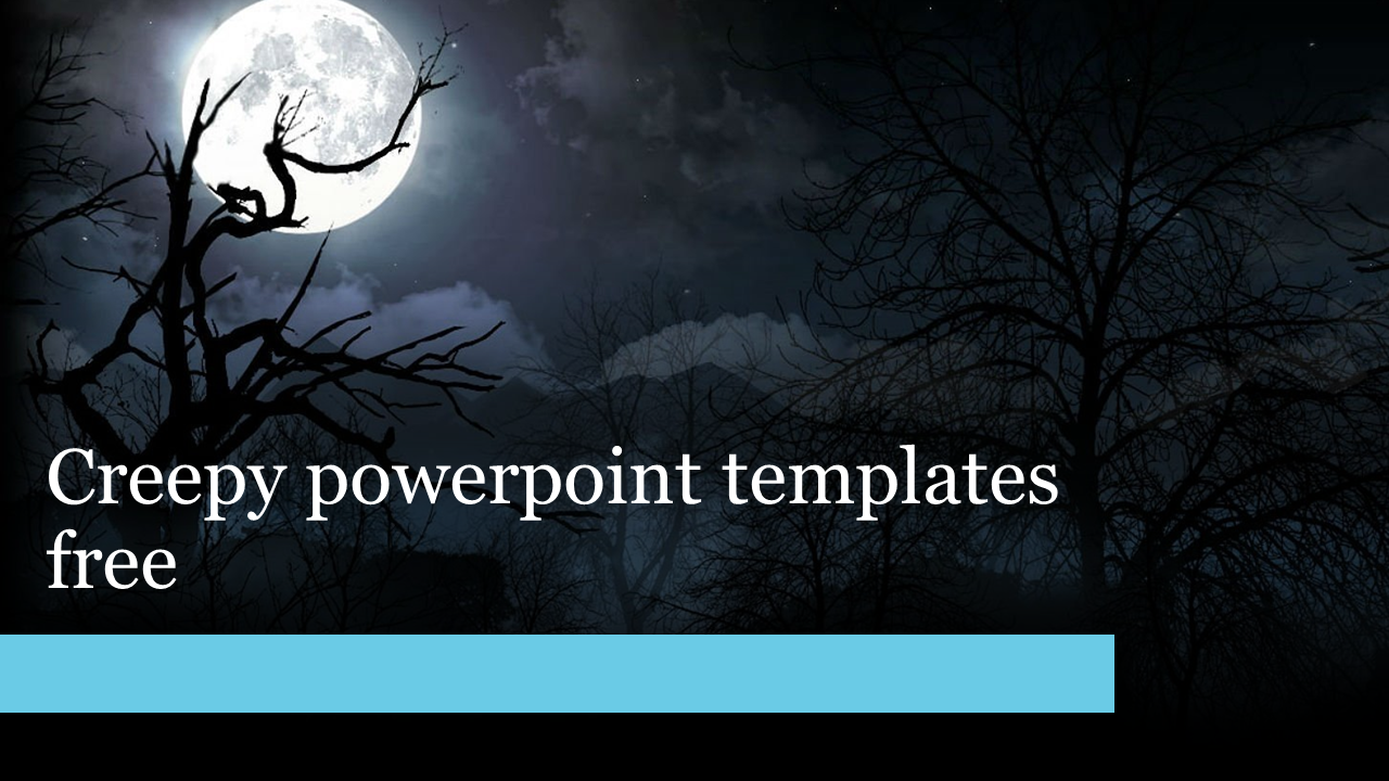 Amazing Creepy PowerPoint Templates Free Slide