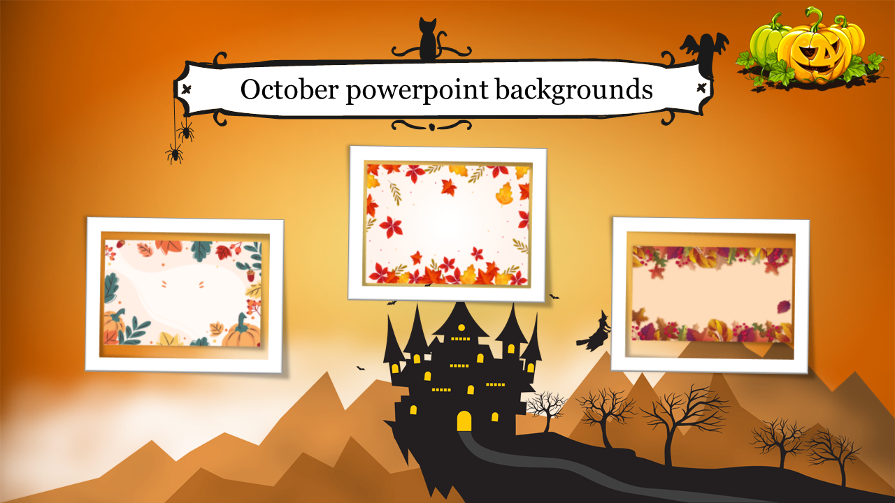 October PowerPoint Backgrounds Slide Template Design