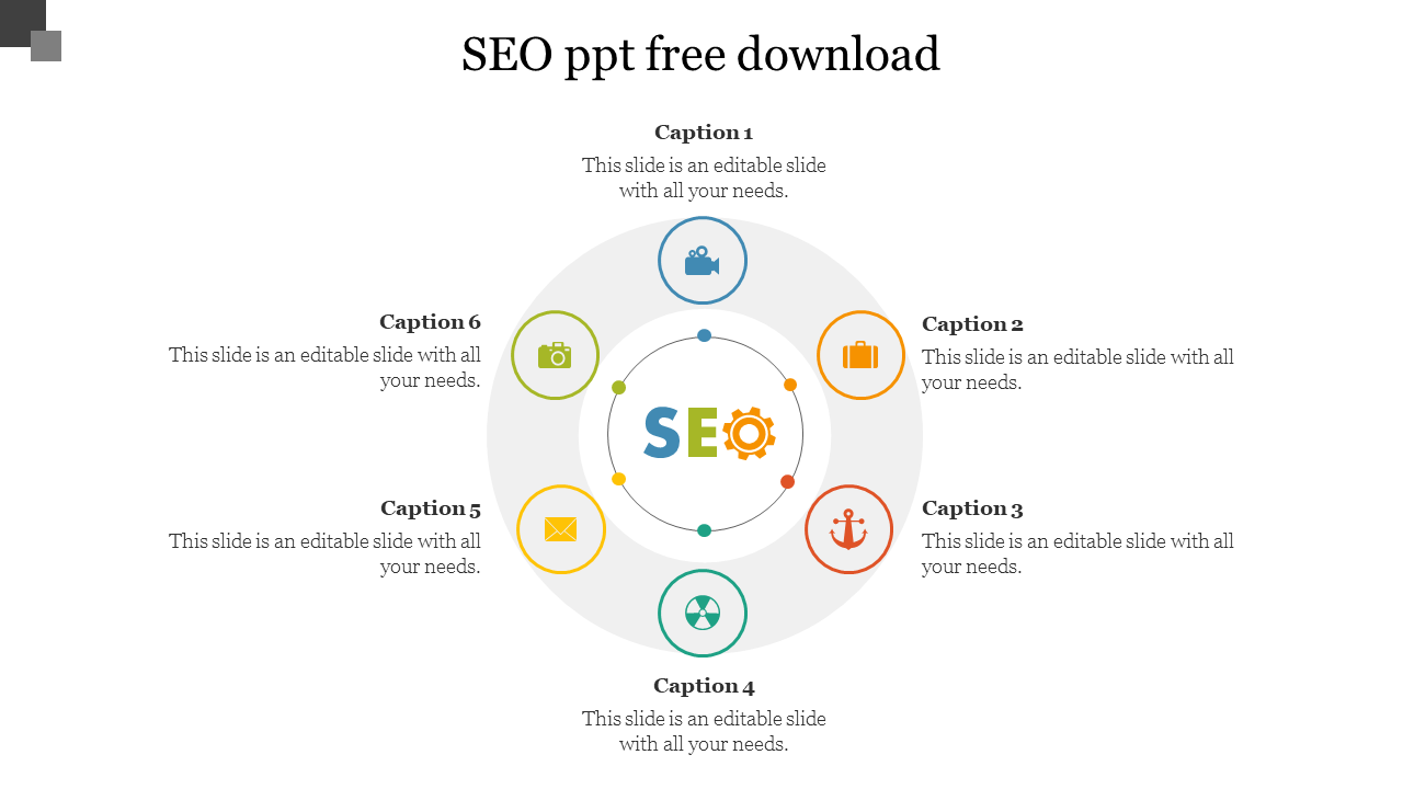 Elegant SEO PPT Free Download Slide Template Design