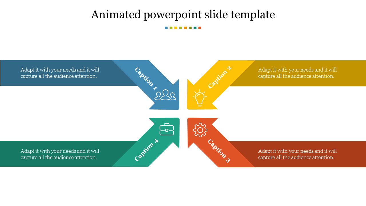 Arrow animated powerpoint slide template