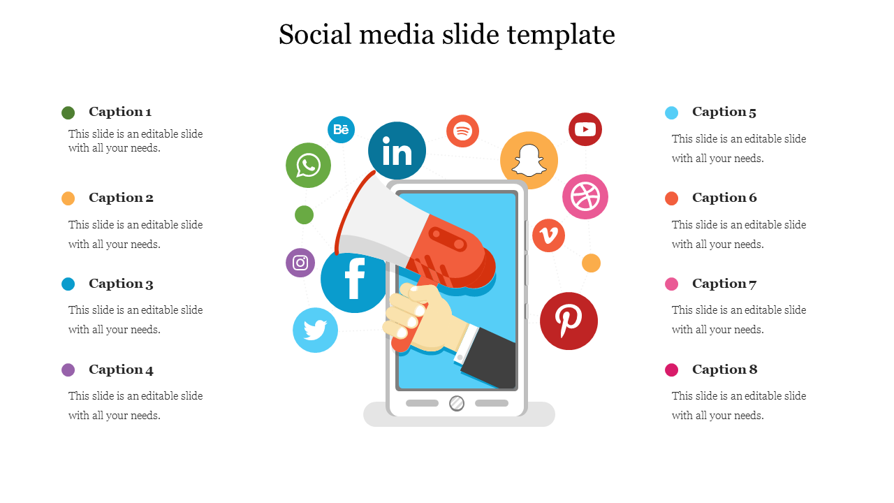 Awesome Social Media Slide Template Presentation