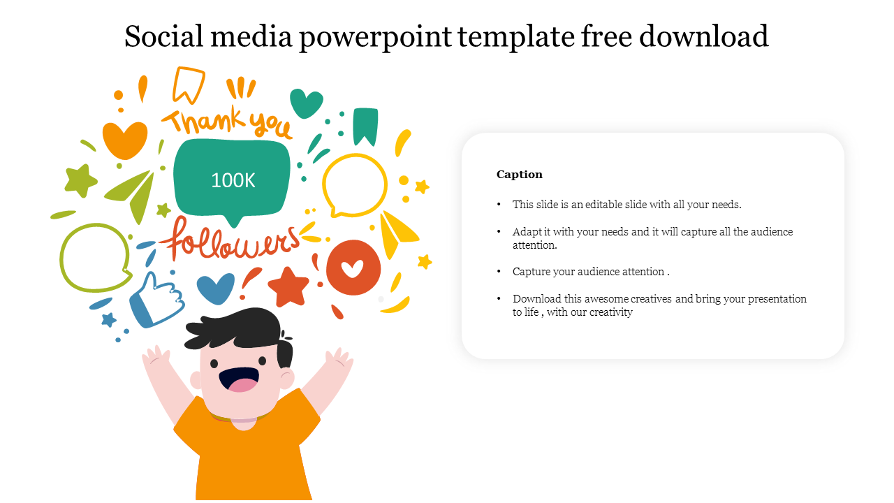 Attractive Social Media PowerPoint Template Free Download