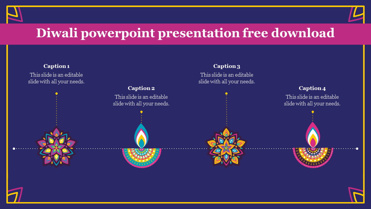 Attractive Diwali PowerPoint Presentation Template Free Download