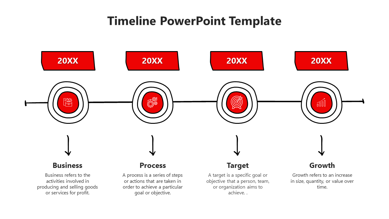 Free - Coolest Timeline Process Flow PowerPoint And Google Slides