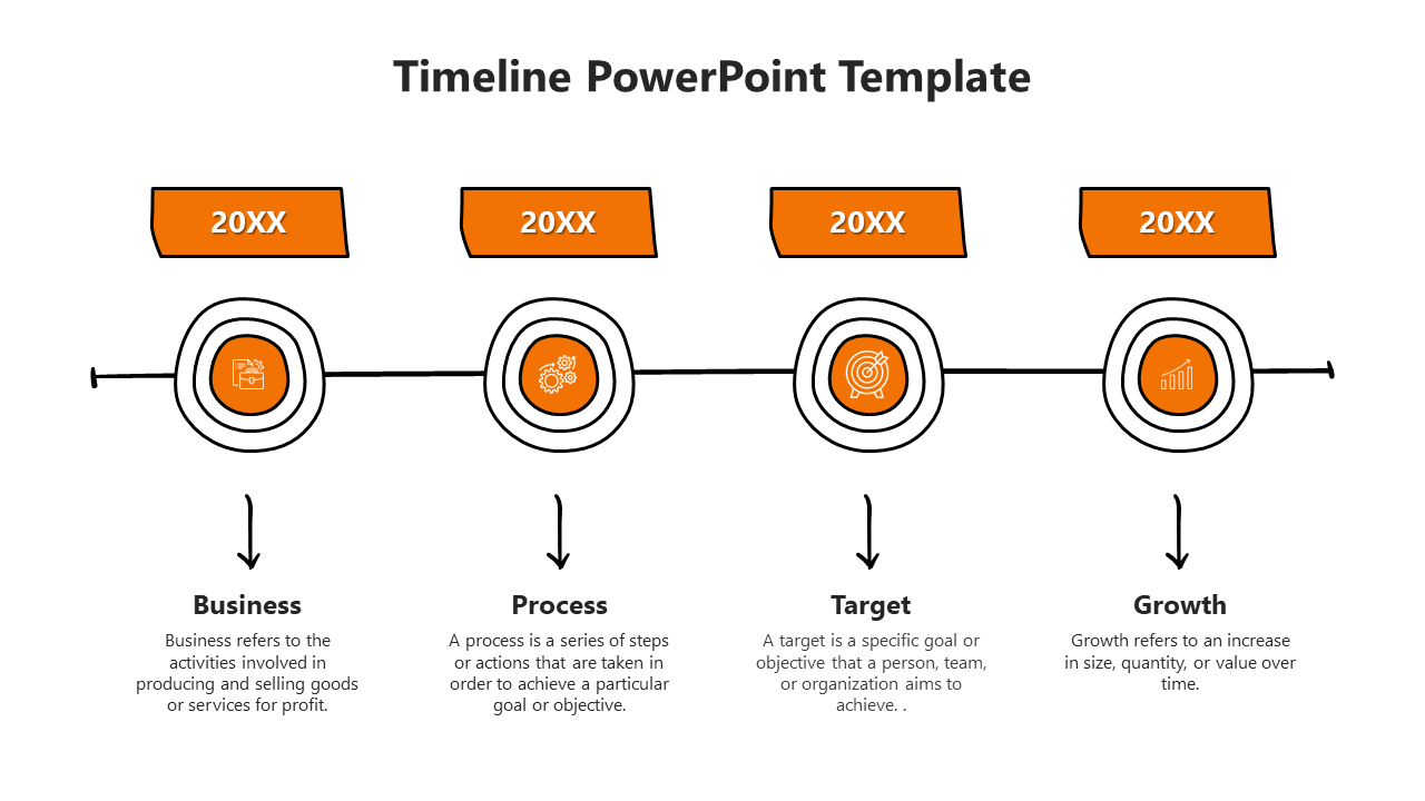 Concise Timeline Process Flow PowerPoint And Google Slides