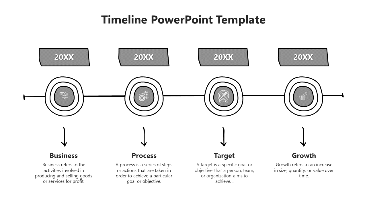 Free - Unique Timeline Process Flow PowerPoint And Google Slides