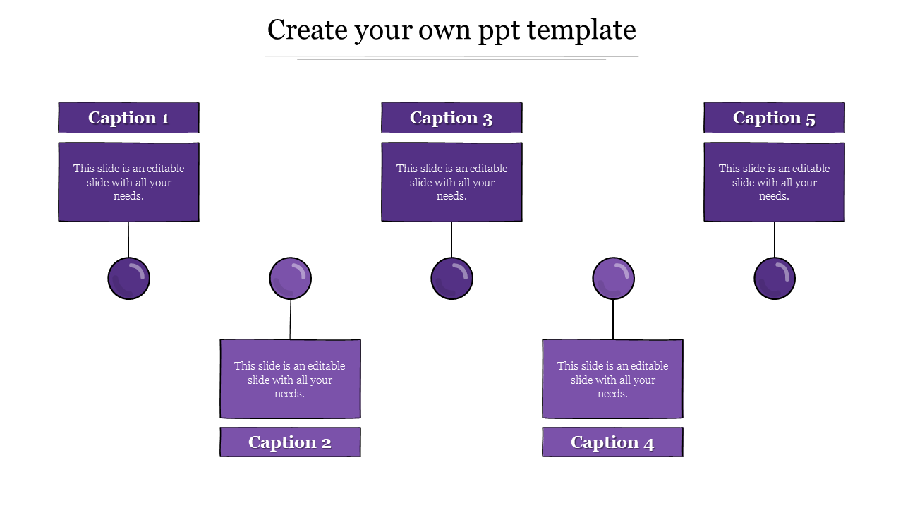 Easy to Create Your Own PPT Template With Five Node