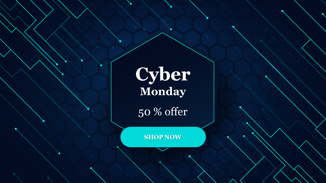 Attractive Cyber Monday Week Sales PowerPoint