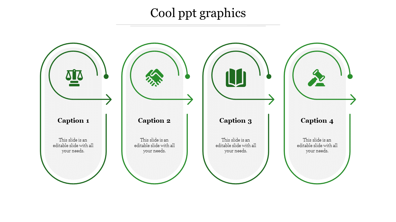 Four icons representing different stages with descriptive captions, each with an arrow pointing to the next.