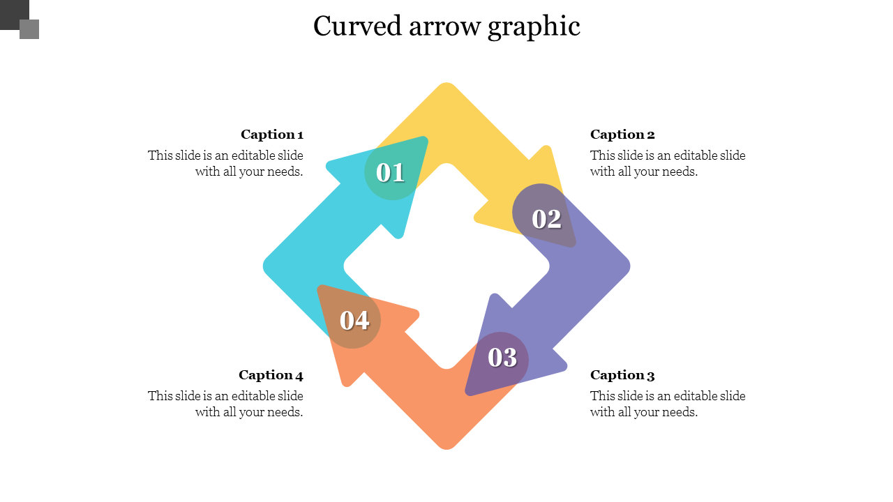 Innovative Curved Arrow Graphic Presentation