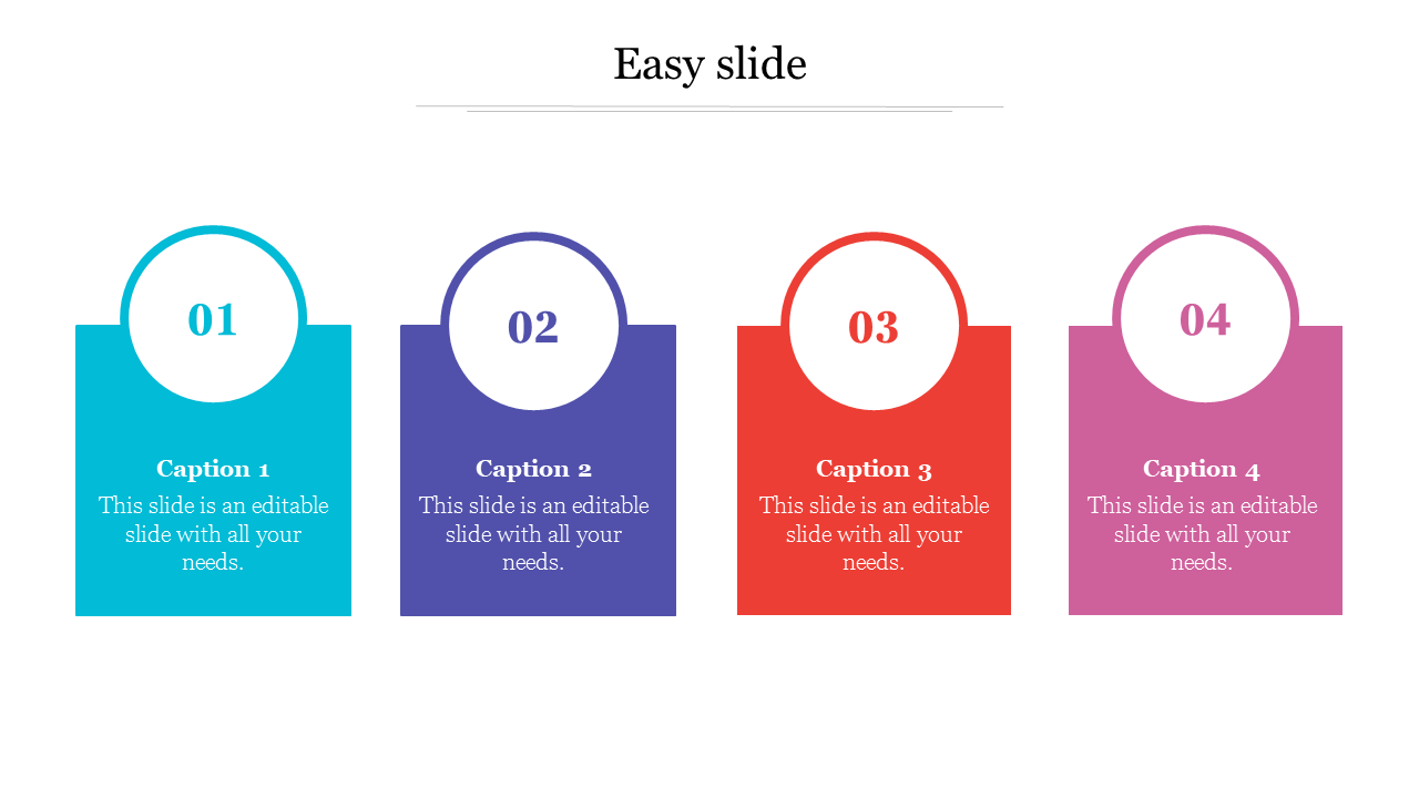 Easy Slide Template For Presentation-Four Node