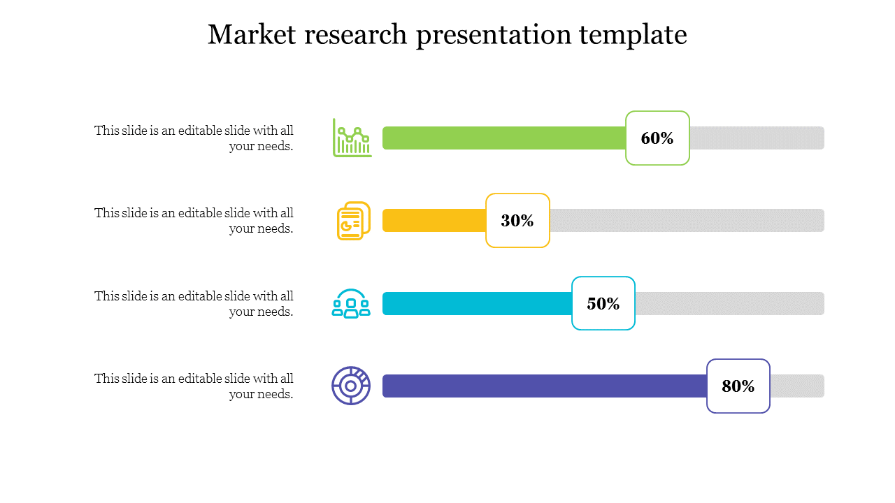 Free Market Research Presentation Template Design