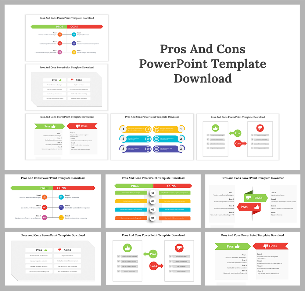 Pros And Cons PPT Presentation and Google Slides Themes