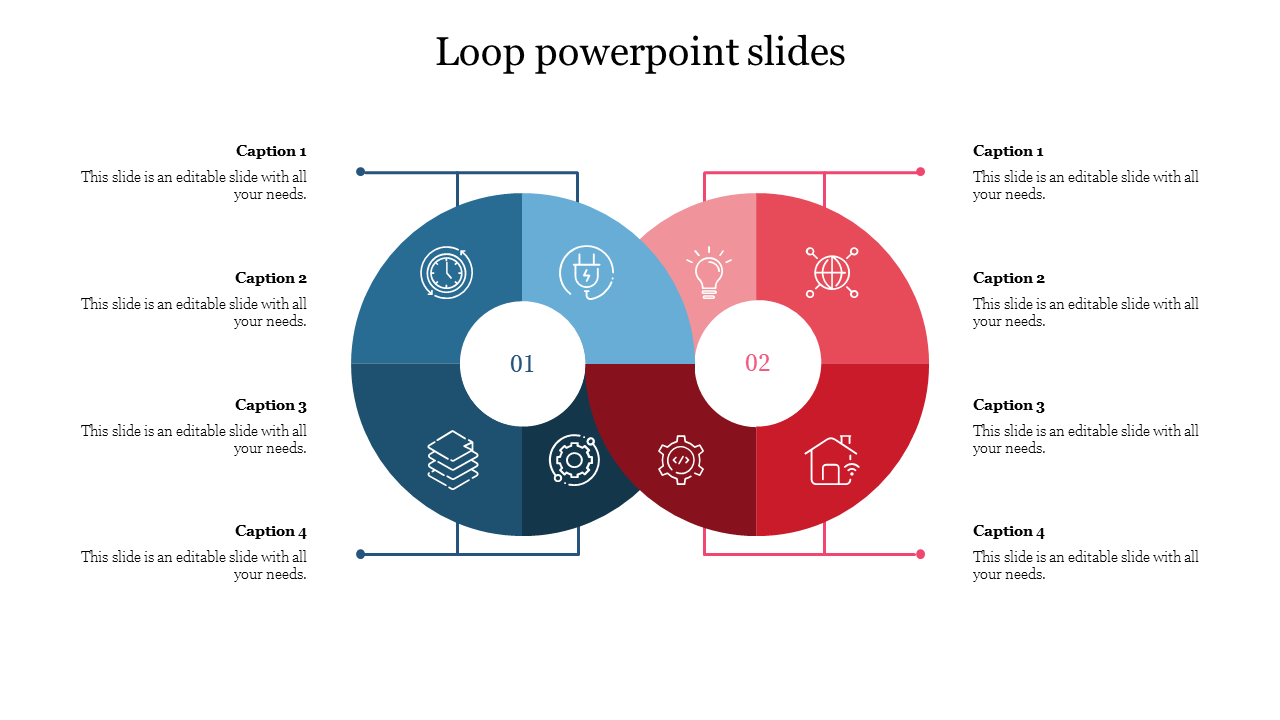 How To Loop PowerPoint Slide Template Designs-Eight Node