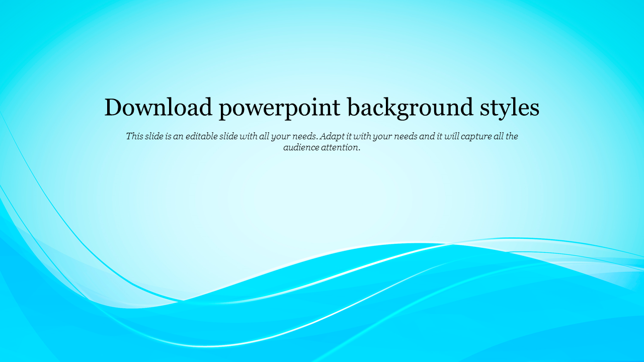 Background style template with light blue wavy shapes and black text at the top in a professional design.