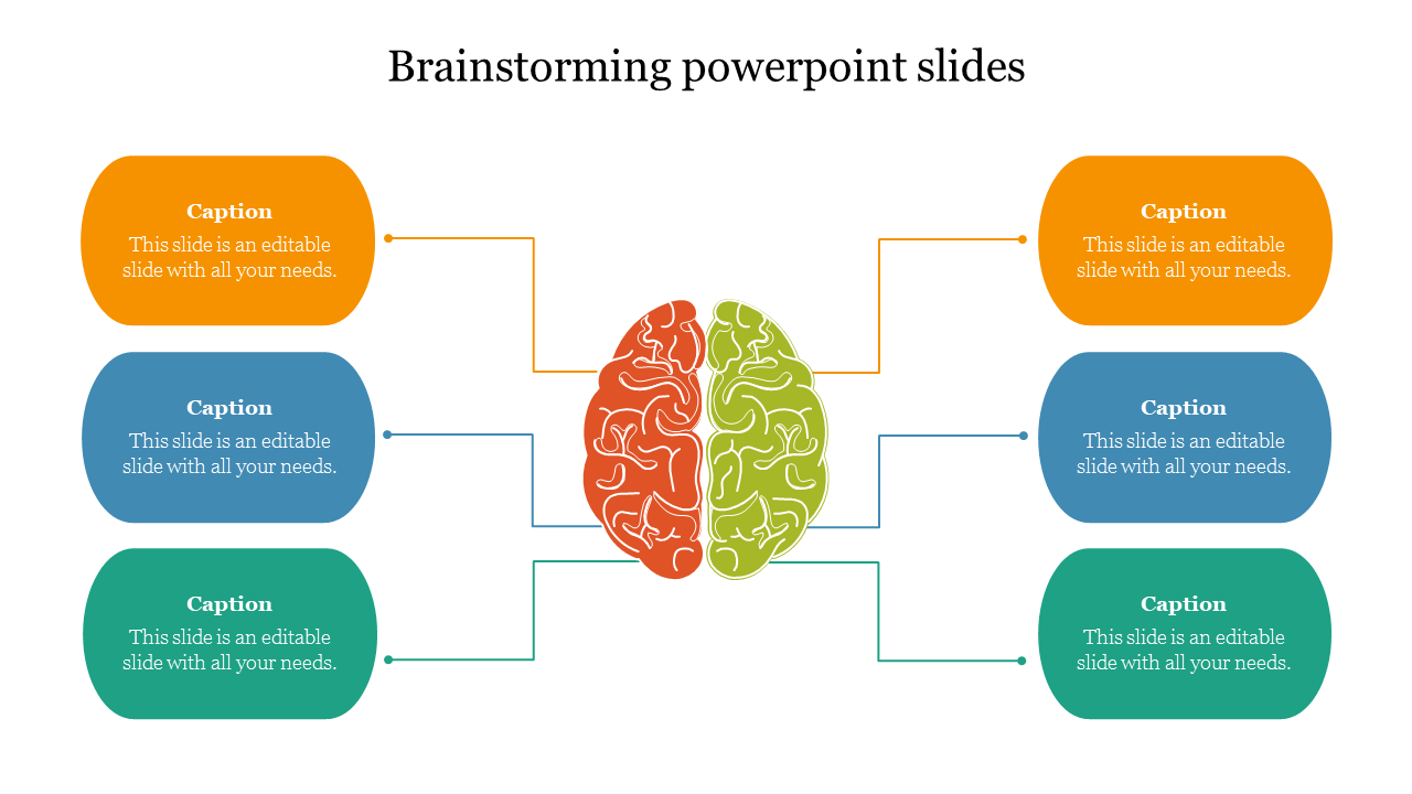 Editable Brainstorming PowerPoint Slides Presentation