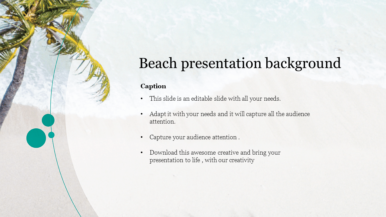 Beach presentation background design