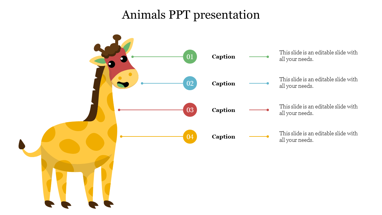 Creative Animals PPT Presentation Template For Presentation