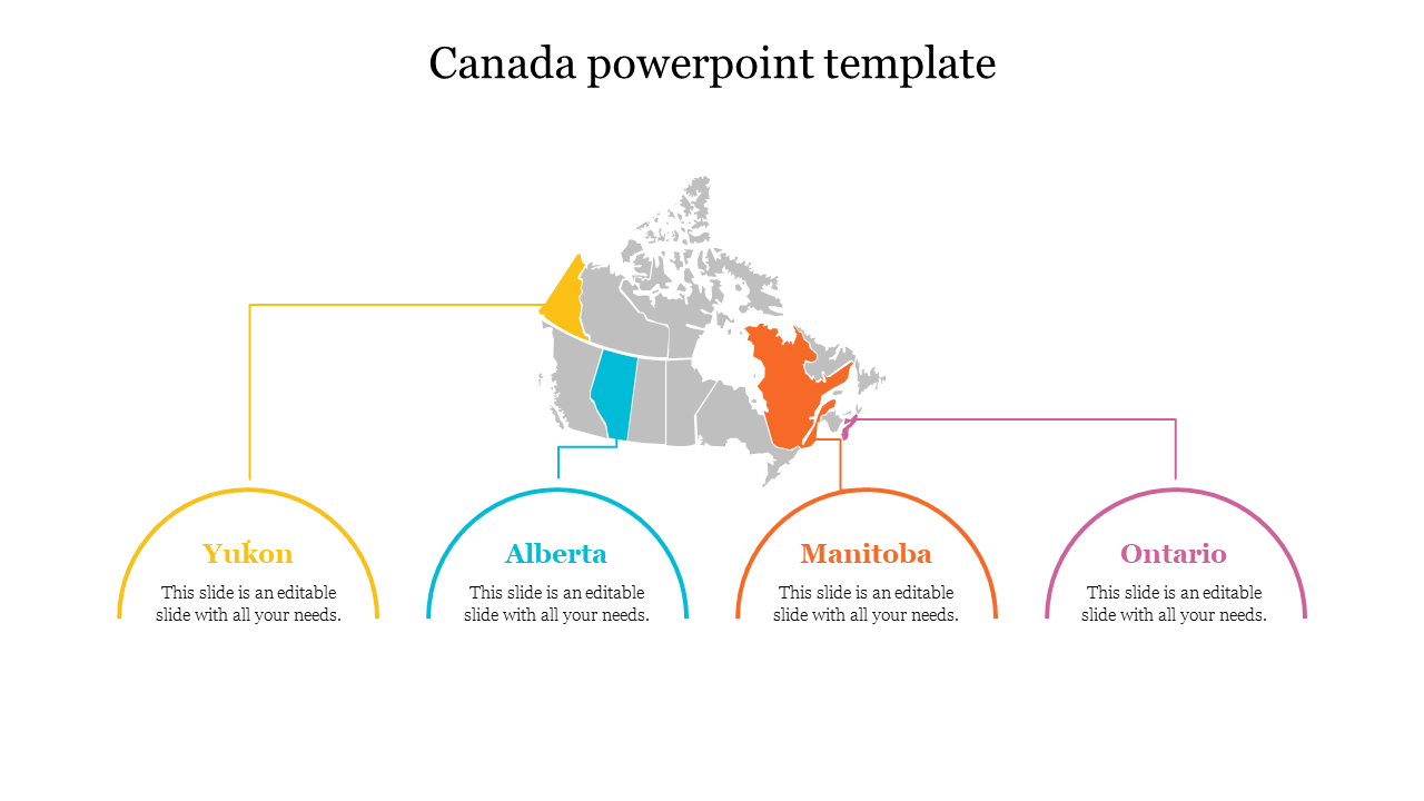 Awesome Canada PowerPoint Template Free Slide