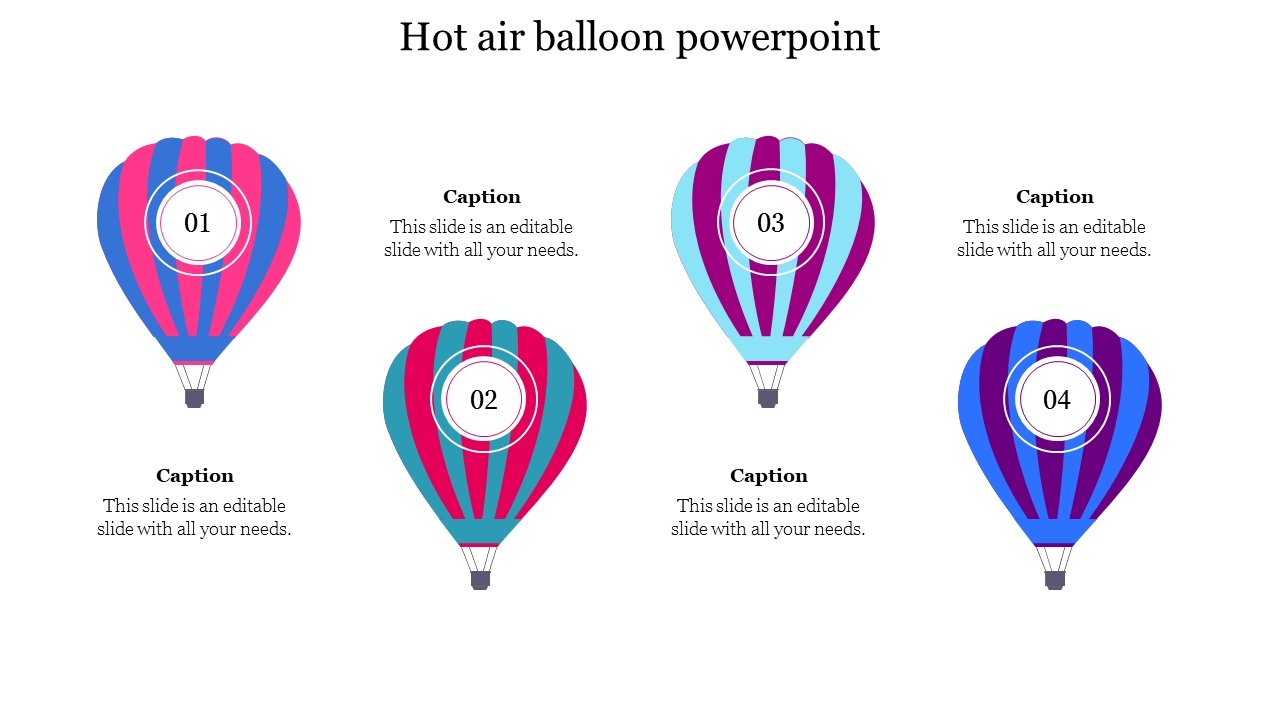 Incredible Hot Air Balloon PowerPoint Template Presentation