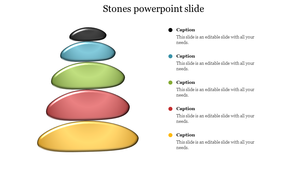 Creative Stones PowerPoint Slide Design For Presentation