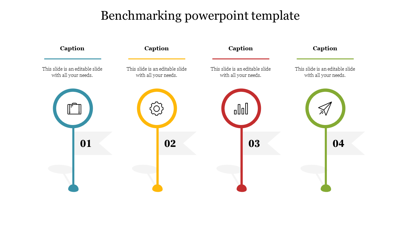 Simple benchmarking PowerPoint template free slide