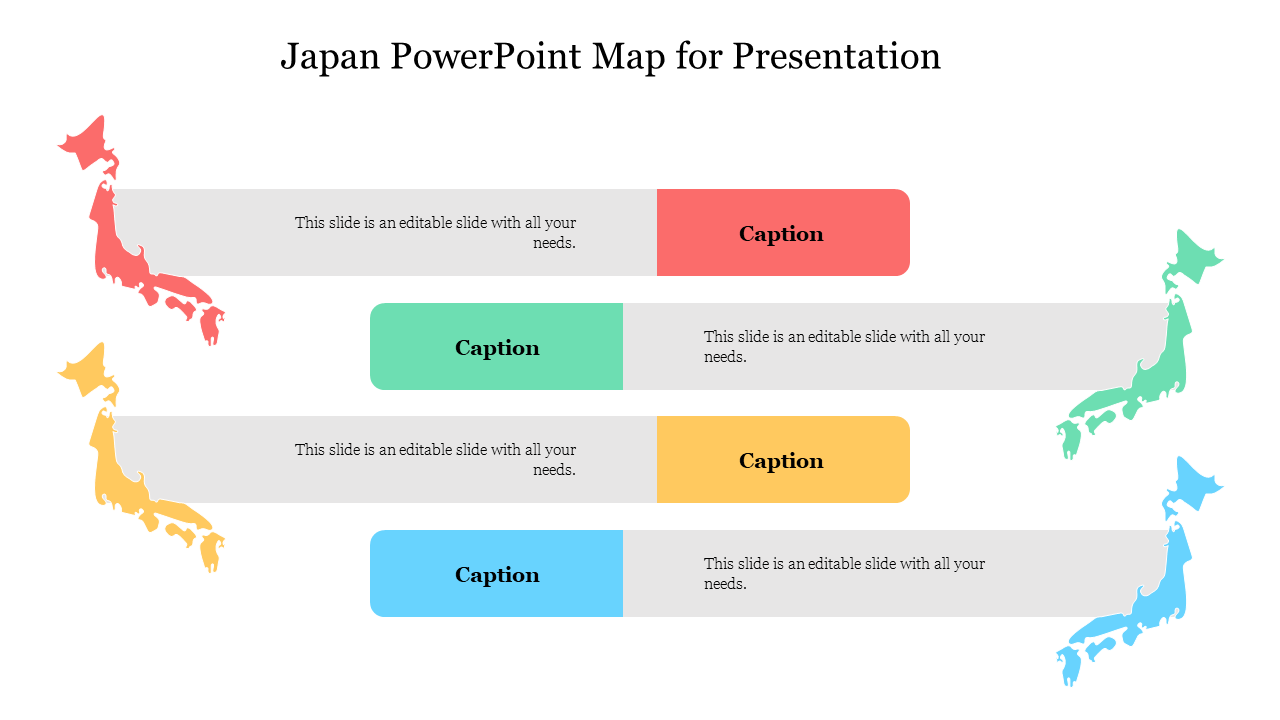 Japan PowerPoint Map Template for Engaging Presentations