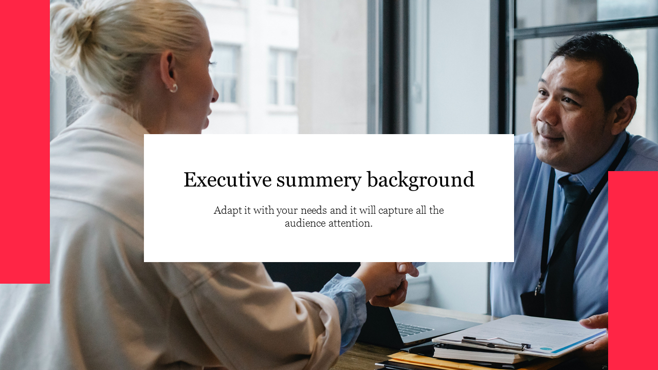 Executive Summery Background Slide Presentation Template