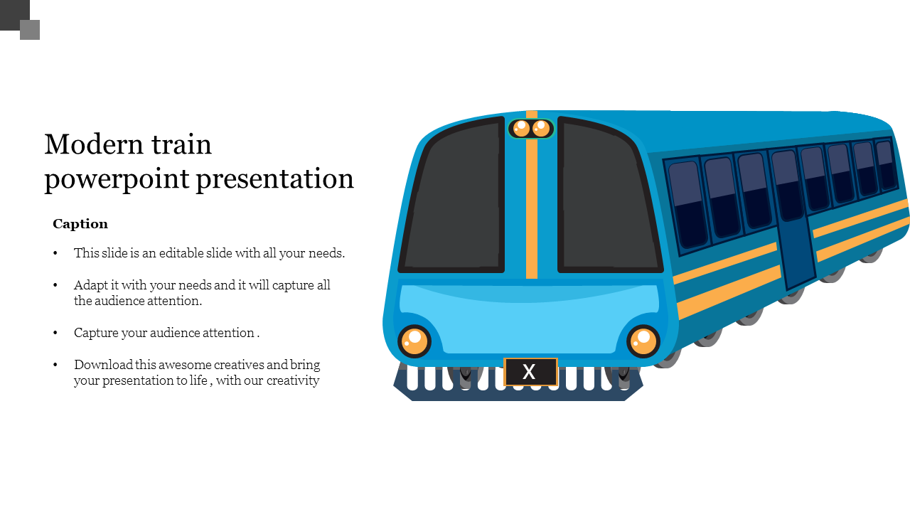 Attractive Modern Train PowerPoint Presentation Template