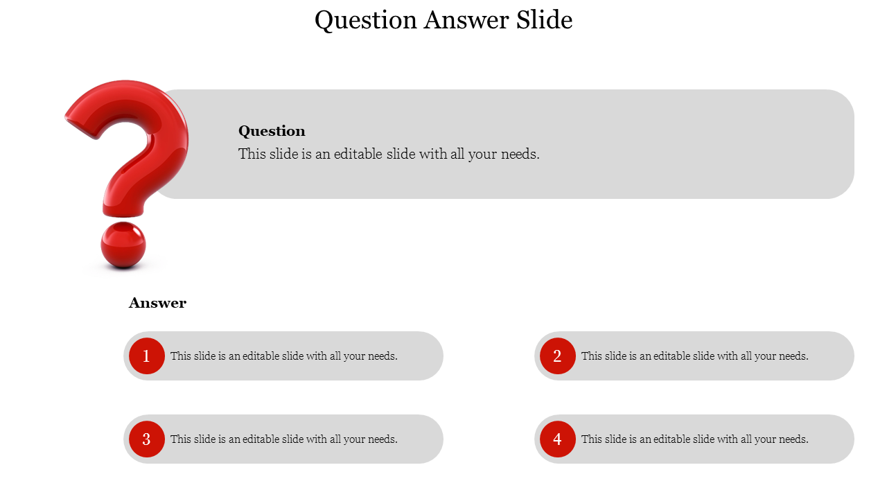 A presentation slide featuring a question section and four numbered answer options is below.