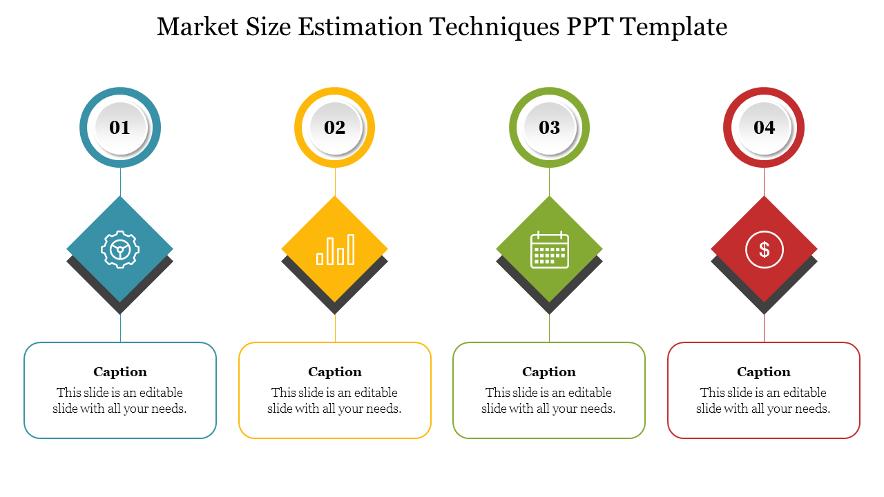 Market Size Estimation Techniques PPT Template Design