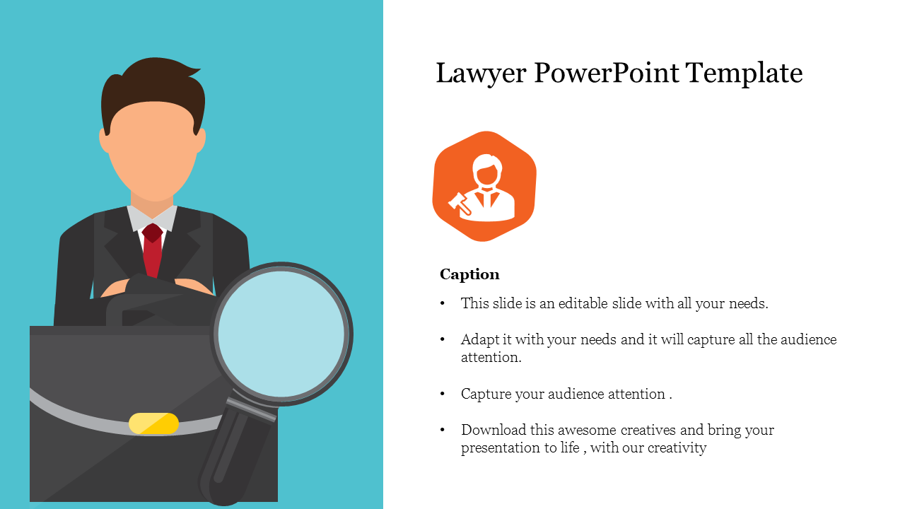 Our Predesigned Lawyer PowerPoint Template Free Download