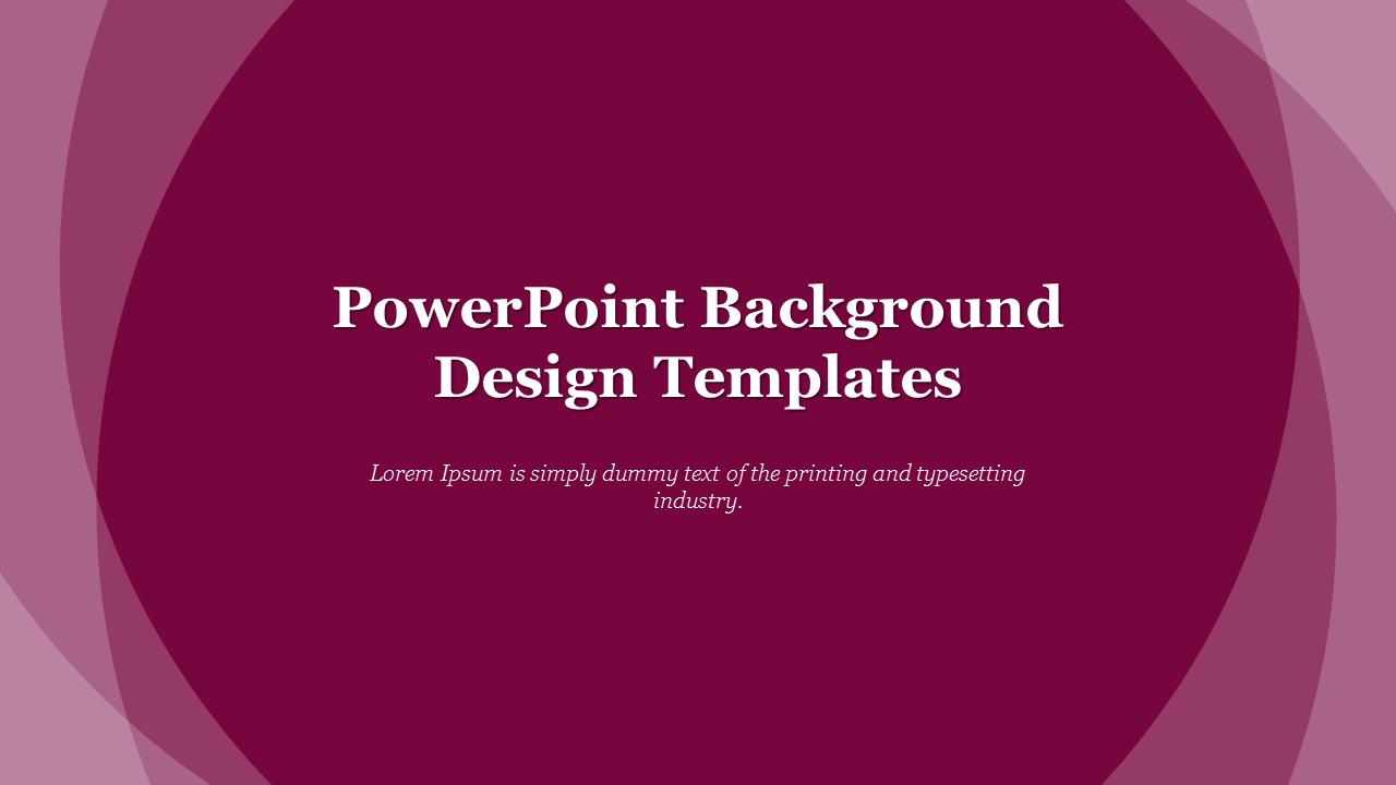 A slide with maroon background and layered shapes, featuring a text box and caption area.