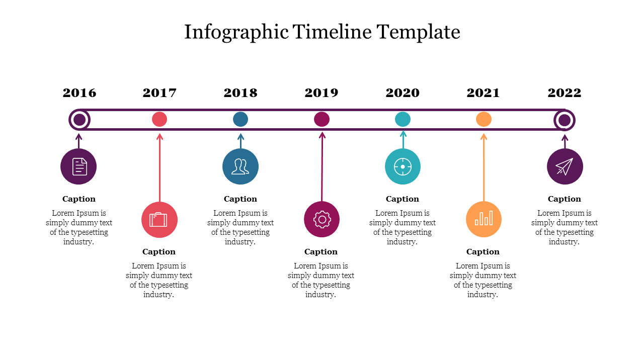 Simple Infographic Timeline Template PPT Slide Designs